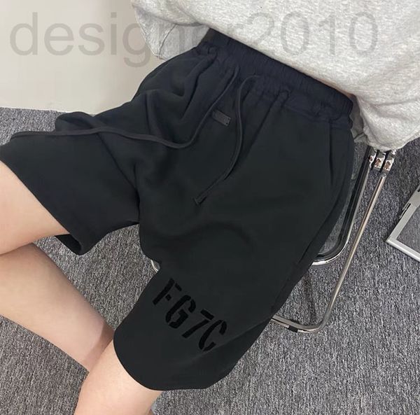 

women's shorts designer fog fear ofgod season 7 7c main line fg flocking drawstring shorts women's fashion high street loose pants, White;black