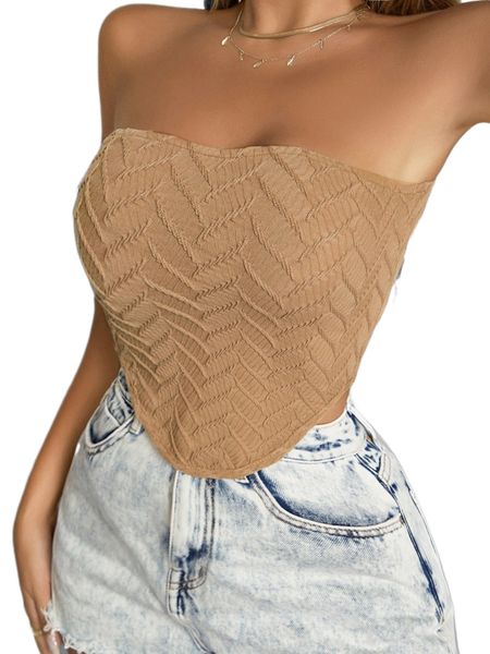 

asymmetrical hem textured tube v9zc#, White