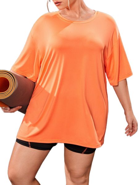 

plus drop shoulder sports r2t3#, Black