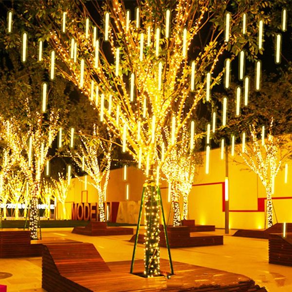 Strings Led Navidad 30/50cm de meteoros de meteoros String Fairy Fairland Christmas Tree Decorations ao ar livre jardim de casamentos iluminados