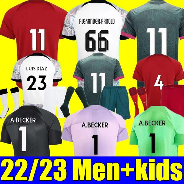 

2022 2023 soccer jerseys 22 23 football shirt alexander arnold a.becker phillips liverpool keita konate camisa de futebol men kids kit camis, Black;yellow