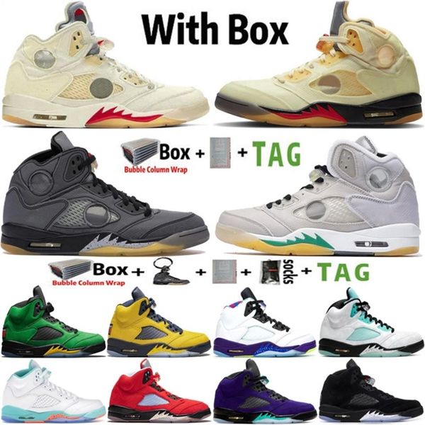 

2021 with box high og jumpman 5 5s mens basketball shoes sail black muslin alternate grape light aqua what the men sports women s 318m