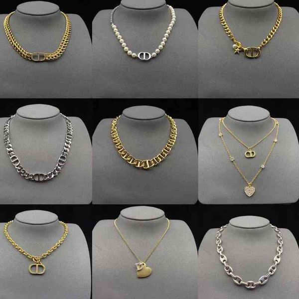 

factory outlet pearl bee letter pig nose necklace female heart-shaped star classic neck chain r2r1, Silver