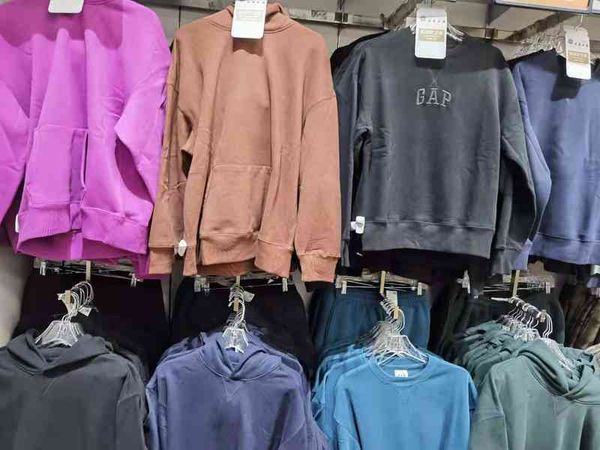 

factory outlet brand hoodie gap men's and women's carbon soft ground fleece sports sweater 627533 2021 autumn new couple's 3l, Black