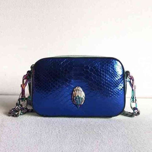 

kurt eagle head color golden snake leather messenger small square bag fashionable women camera bag 220715