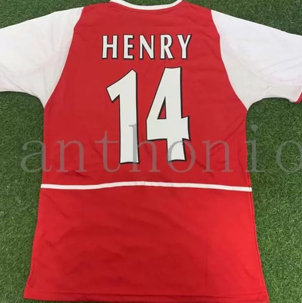 2002 2003 2004 Retro-FUSSBALLTRIKOT PIRES VIEIRA HENRY BERGKAMP Home-Fußballtrikot Classic Kits Foot Thailand Auswärtstrikots Herren Maillots de Football-Trikot