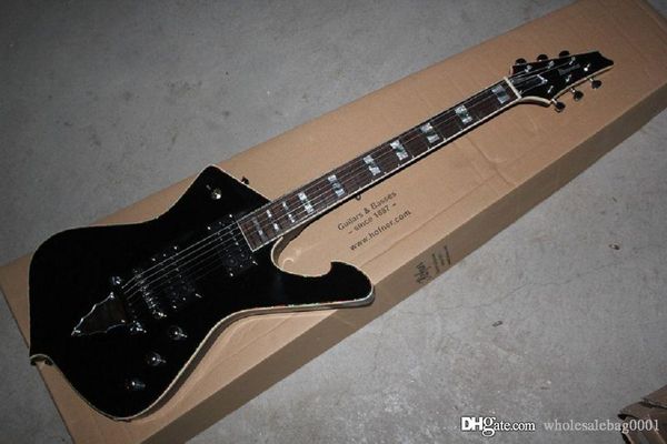 

hgfderfg mosaic inlay iceman special shape stanley signature metal black electric guitar in stock luhg