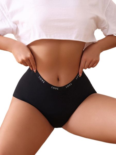 

letter graphic panty 97ym#, Black;red