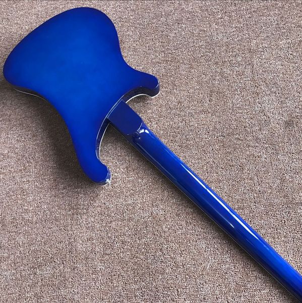

custom shop electric bass guitar rosewood fingerboard blue color bass guitarra handwork 4 strings bass gitaar