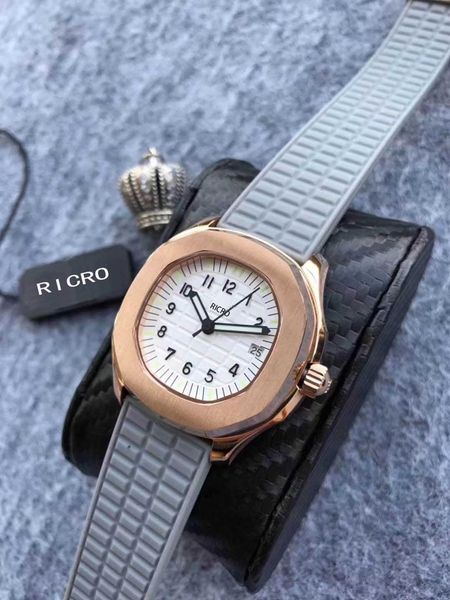 

designer women's watch grenade series 35mm size arabic number 316 fine steel rubber strap, Slivery;brown