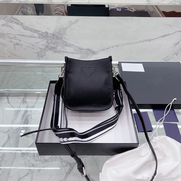 

classic luxurys designers shoulder bags womens genuine leather fashion wide shoulders straps mini totes black crossbody bag wallet handbags