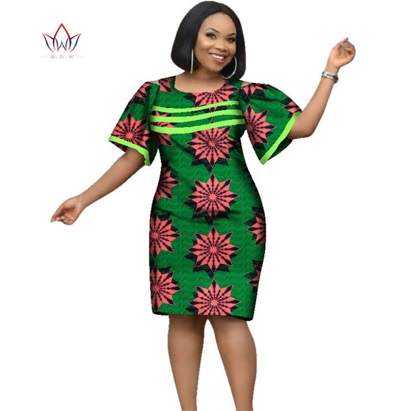 

africa dress for women african cotton wax print dresses dashiki plus size africa style clothing for women office dress wy2353 220514, White