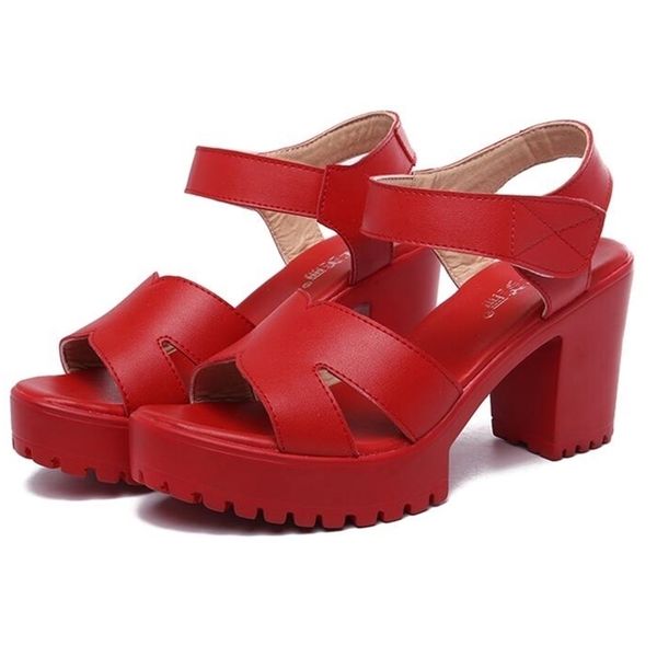 

women's high heels sandals party pumps shoes for women fashion ankle strapped -red 220315, Black