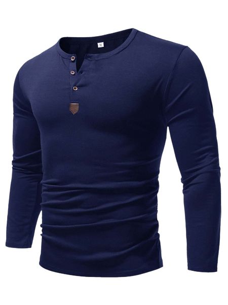 

men quarter button patch detail tee p8ml#, White;black