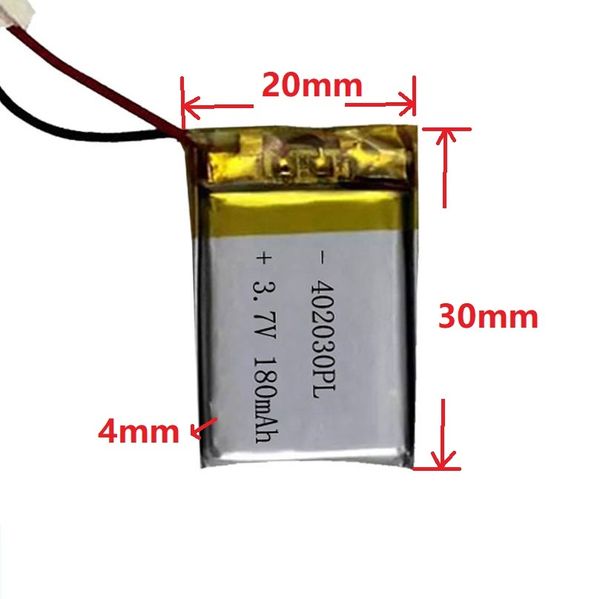 3.7V LI Polimer Pil 402030 Gerçek Kapasite 180mAh Lityum Piller Oyuncaklar için Koruma Kurulu MP5 Mini Hoparlör