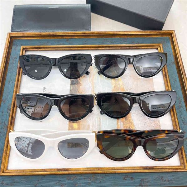 

sunglasses slp's fashionable plate cat's eye in star's same female slm94 cq74, White;black