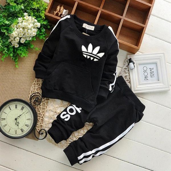 

baby boy clothes suits causal baby girls boys clothing sets children suits clothes 2 pieces sweatshirts sports pants kids set186e, White