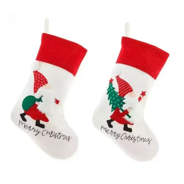 Decorações de Natal Doll sem rosto Staque Gnome Elf Socks Santa Sack Infronto Bolsa de Presente Decoração Noel Navidad 2023 Christmas C0728