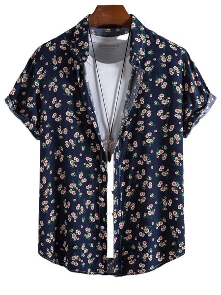 

men allover floral print shirt without tee c5qf#, White;black