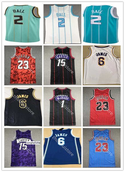 

ll jersey lamelo 2 ball scottie 8 dennis 91 rodman tim 21 duncan retro mesh vince 15 carter tracy 1 mcgrady horoscope jerseys''nba, Black;red