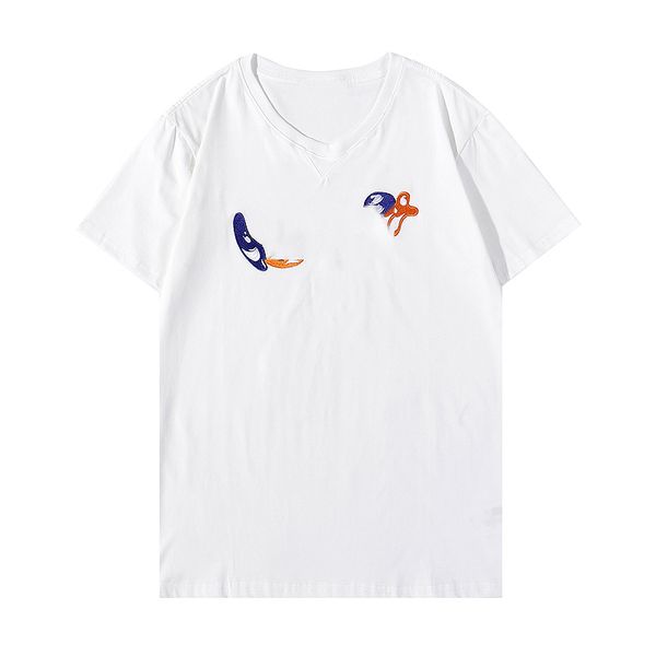 

men's t shirt di starfish letter embroidery ladies casual trend street fashion designer summer round neck short sleeve size s-xxl, White;black