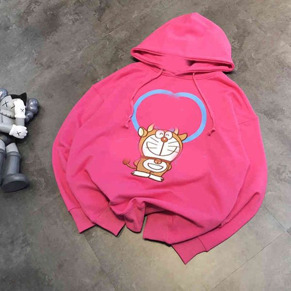 

early spring hooded women's sweater jia ding embroidery cloth pink, Black