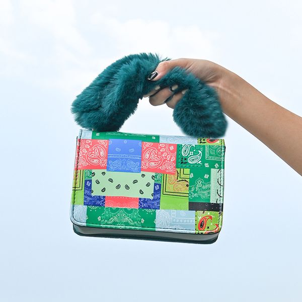 

women shoulder bags pu leather handbag female shopper purse fashion casual color contrast cashew flower print crossbody bag 220616