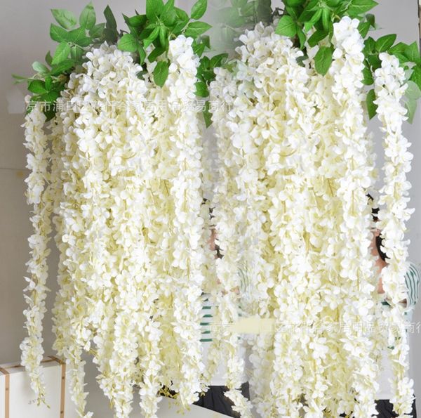 

wedding decorations artificial wisteria vine rattan silk flower 1.5 meter centerpieces decorations bouquet garland ornament
