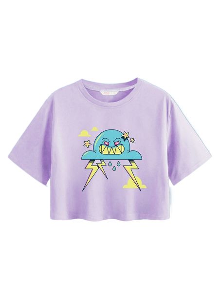 

romwe x wild viking studio cartoon graphic tee q0ff#, White