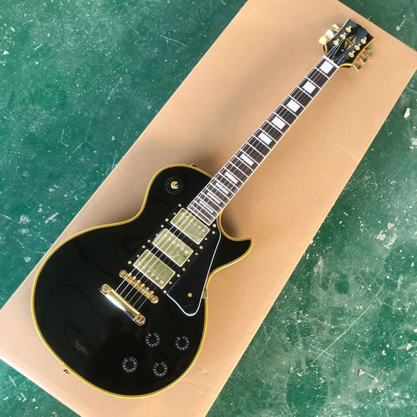 

black white lp custom black beauty white beauty electric guitar three pick ups
