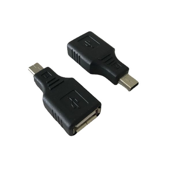 1 pz USB tipo A femmina a USB Mini tipo B maschio 5 pin convertitore adattatore jack spina nera