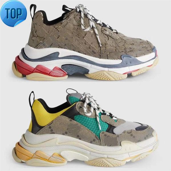 

fashion men women outdoor shoes designers triple s trainer platform paris 17fw old dad large increasing boots sneakers sports the 260k, Black