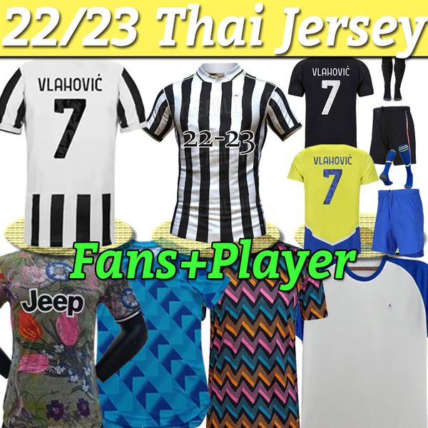 

21 22 23 juventus vlahovic soccer jerseys training 2022 2023 dybala morata chiesa football kit shirts chiellini player version kits full set, Black;yellow