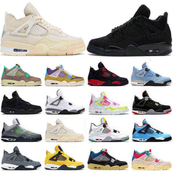 

2021 4s red thunder basketball shoes jumpman 4 university blue white oreo sail black cat lemon venom bred mens trainers sport sneakers