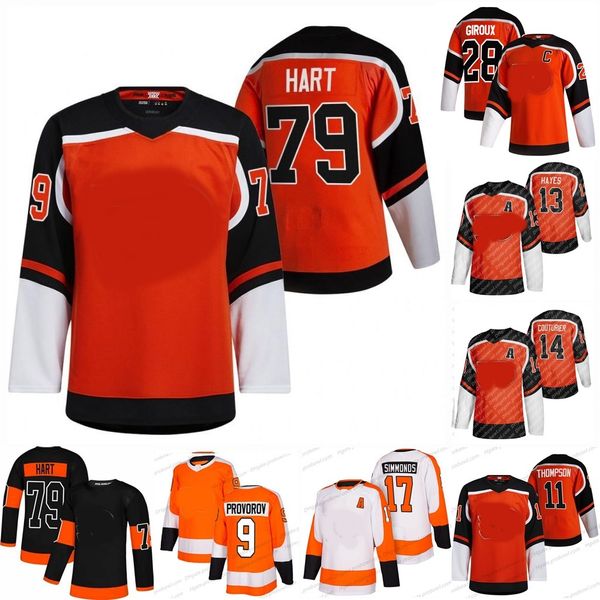 

79 carter hart 2021 reverse retro jersey 89 cam atkinson 28 claude giroux 9 ellis provorov couturier 11 travis konecny stitched name number, Blue;black