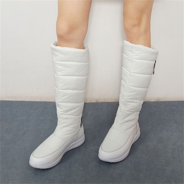 

meotina winter genuine leather fur snow boots women shoes platform wedge heels knee high boots warm long boots ladies black 44 201028