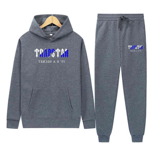 

men's and women's suit trapstar sweater hoodie casual sports 9s1, Gray