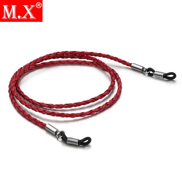 

thick twist sunglasses leather rope chain eyewear braided glasses lanyard strap outdoor sports non slip eyeglass accessories 069 220615