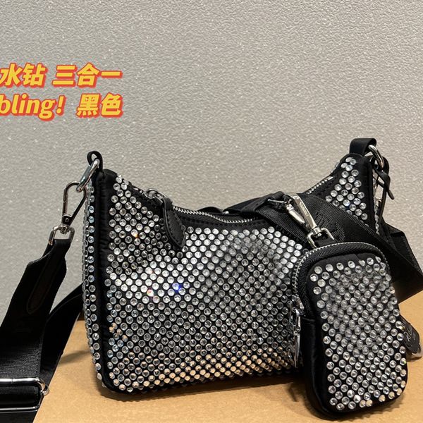 

hobo bag diamond bags handbag 2022 luxury r brand fashion shoulder handbags quality women clutch bag chains purse cross body ladys artwork t