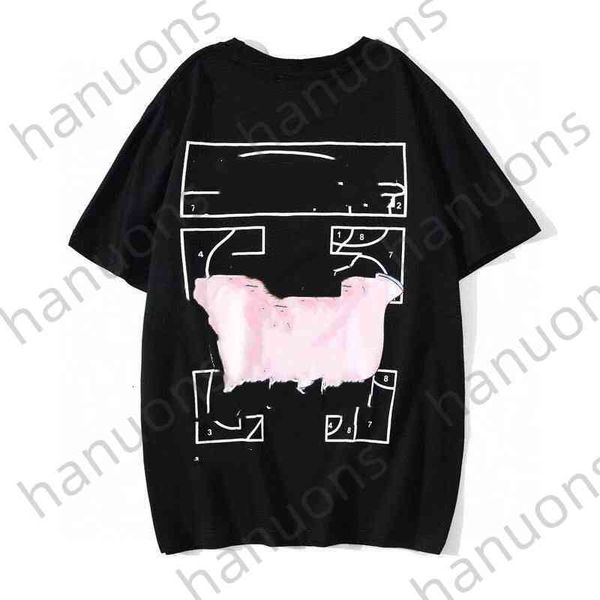 

clothing t shirt off men's t-shirts spring summer new round neck sleeve for men and women printed print letter x back, White;black