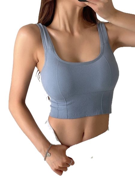 

dazy ribbed knit wireless bra y7ts#, Black;red
