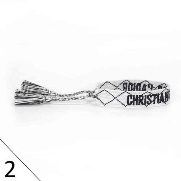 

braided luxury brand bracelet adjustable woven friendship bangle for womens mens designer letter embroidery rope bracelets jewelry gift code, Golden;silver