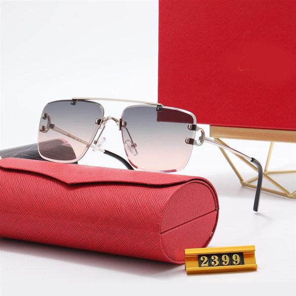 

sunglasses for men 2021 buffalo horn glasses women rimless sunglass silver gold metal frame eyewear lunettes267b, White;black