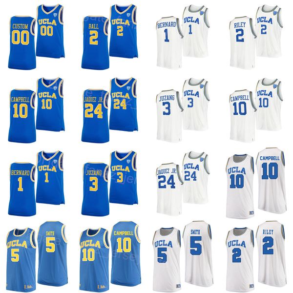 NCAA UCLA Bruins Koleji Basketbol 10 Tyger Campbell Jersey 2 Cody Riley 5 Chris Smith 3 Johnny Juzang 24 Jaime Jaquez JR 1 Jules Bernard Üniversitesi Spor İyi / Top
