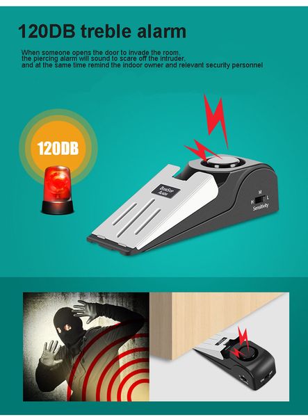 

door salarm with 120db loud portable door ser security devices for traveling apartment l home floor wedge
