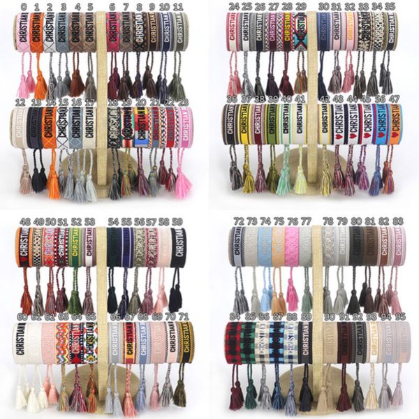 

woven designer friendship bracelet luxury brand for women leopard printed rope bracelets embroidery braided with tassel bangle men jewelry c, Golden;silver