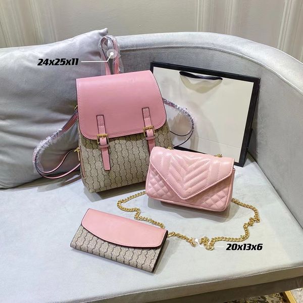 

3-piece set handbags wallet handbag women designers bags crossbody soho disco shoulder fringed messenger bag 038