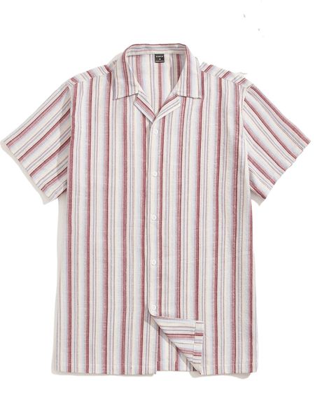 

men striped pattern shirt k4bh#, White;black