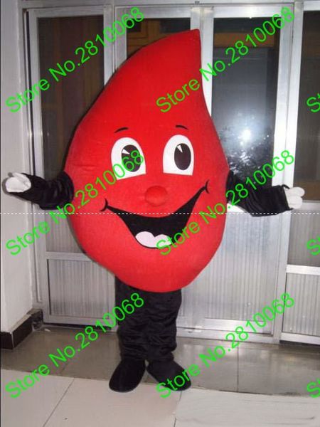 

mascot doll costume syflyno real picture eva material red drop of blood mascot costumes movie props party cartoon apparel 512, Red;yellow