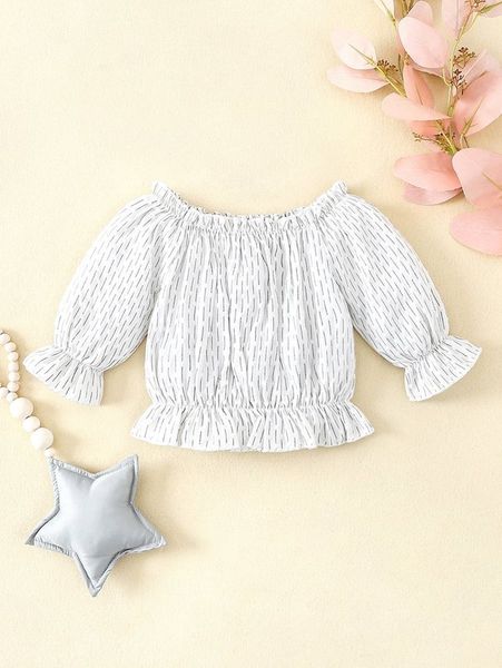 

baby all over print peplum blouse she, Blue